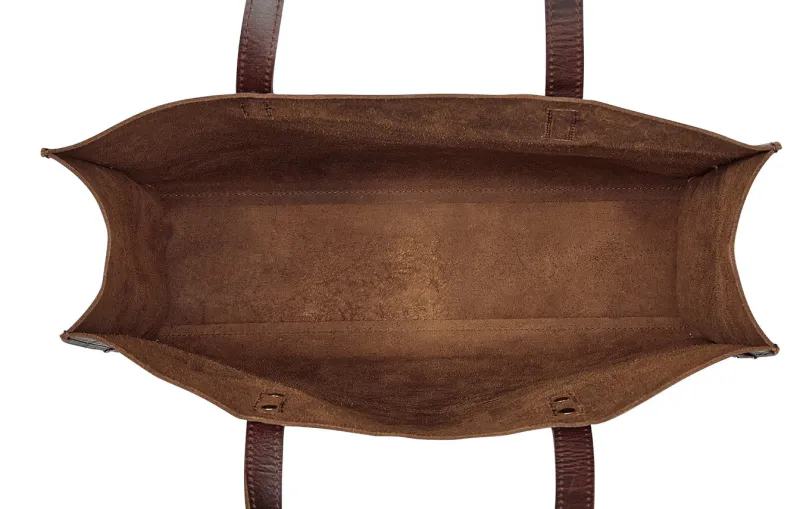 AWST Int'l Snaffle Bit Leather Tote Bag